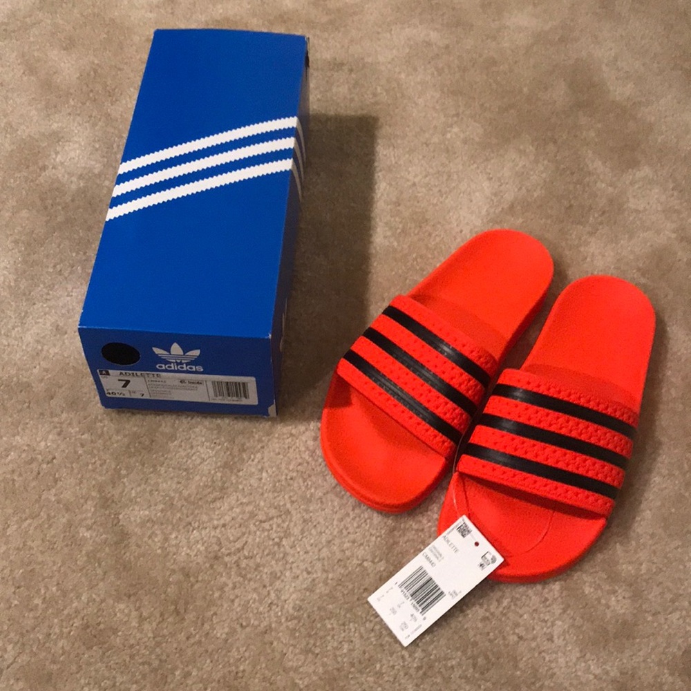 Adidas Slides - neon orange - 7